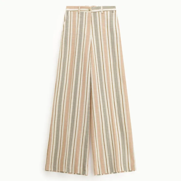 Pantalón Rayas Algodón Mujer