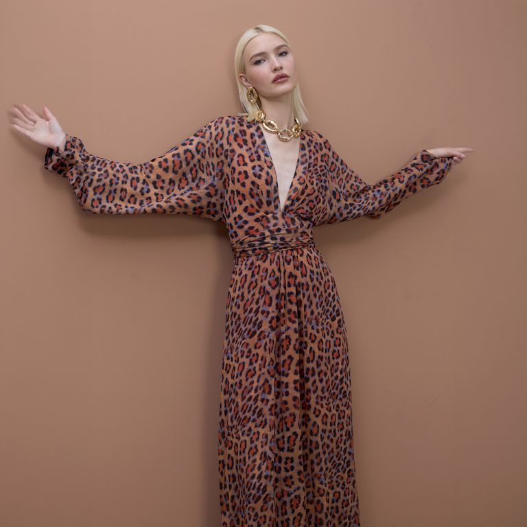 Vestido Estampado Animal Print Mujer
