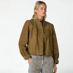 NICOLI - Chaqueta Suede 100% Cuero Mujer