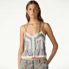 NICOLI - Top Encaje 100% Algodón Mujer