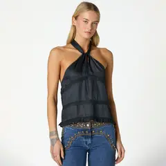 NICOLI - Top Nudo Satinado Mujer