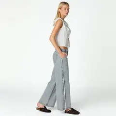 NICOLI - Jeans Detalle Encaje 100% Algodón Mujer