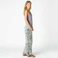 NICOLI - Jeans Estampado Flores 100% Algodón Mujer