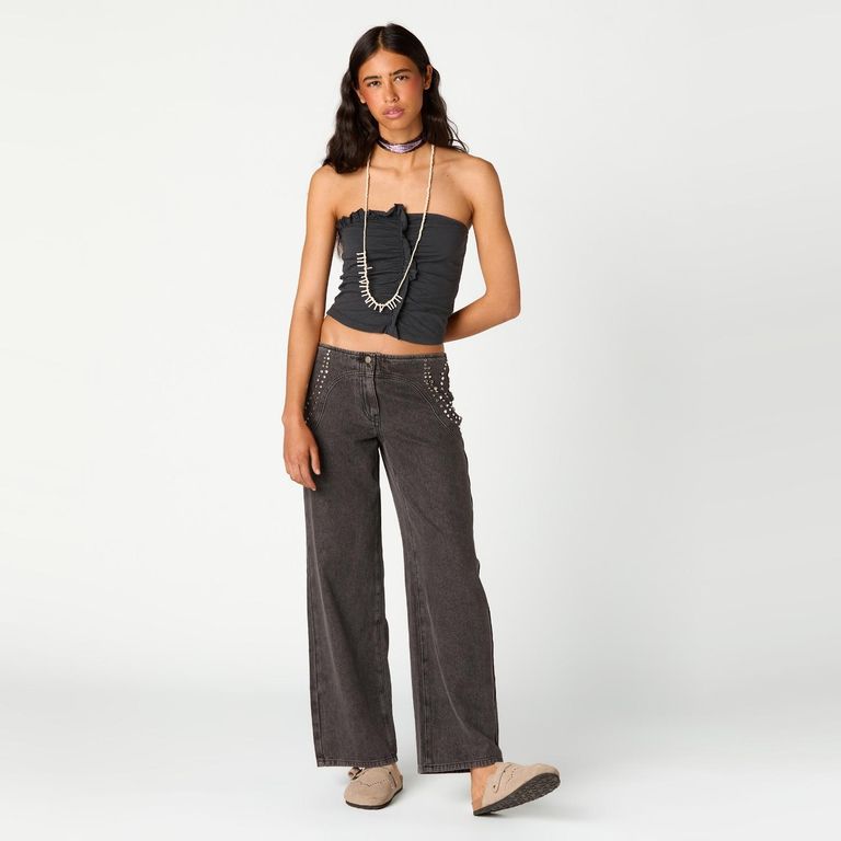 Jeans Diseño Tachas Mujer