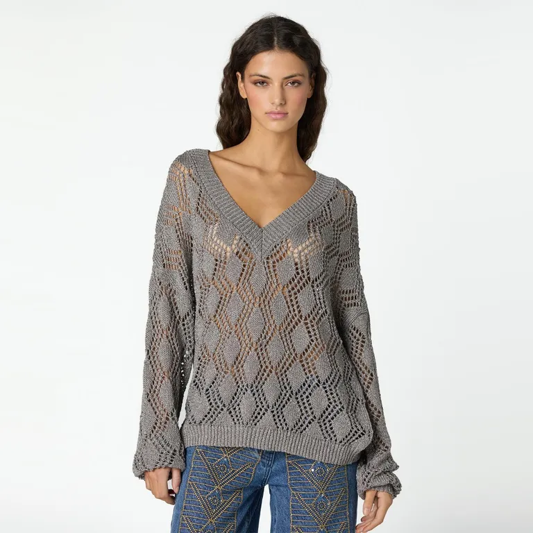 Sweater Punto Brillo Mujer