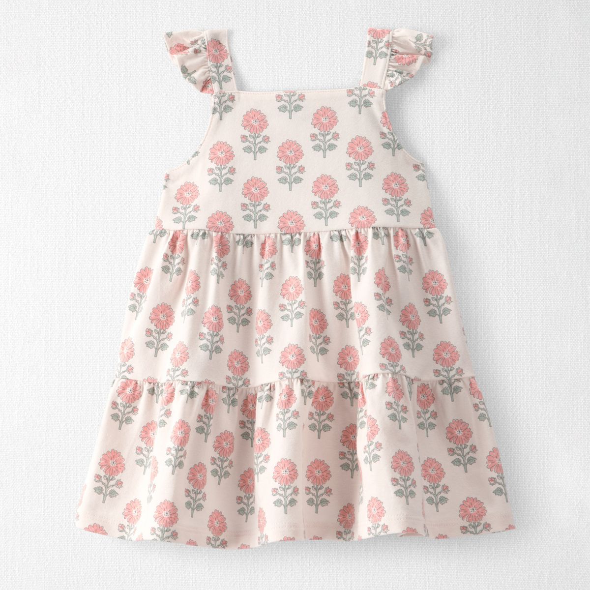 CARTER'S - Vestido de Algodón Orgánico con Cubre Pañal Bebé Niña Carter's