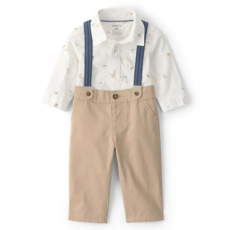Conjunto 2 Piezas Camisa tipo Body Y Pantalón Bebé Niño
