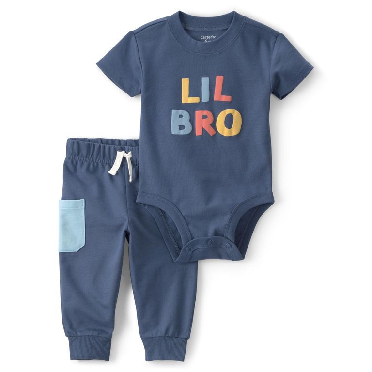 Conjunto 2 Piezas Body y Pantalón Buzo Bebé Niño