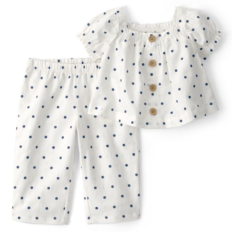 Conjunto 2 Piezas Blusa y Pantalón Bebé Niña