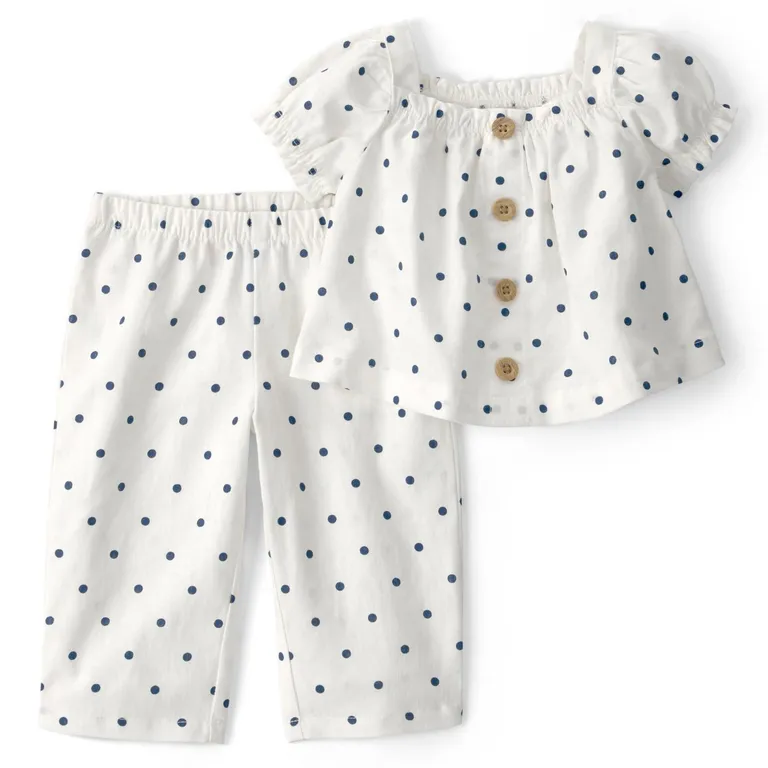 Conjunto 2 Piezas Blusa y Pantalón Bebé Niña