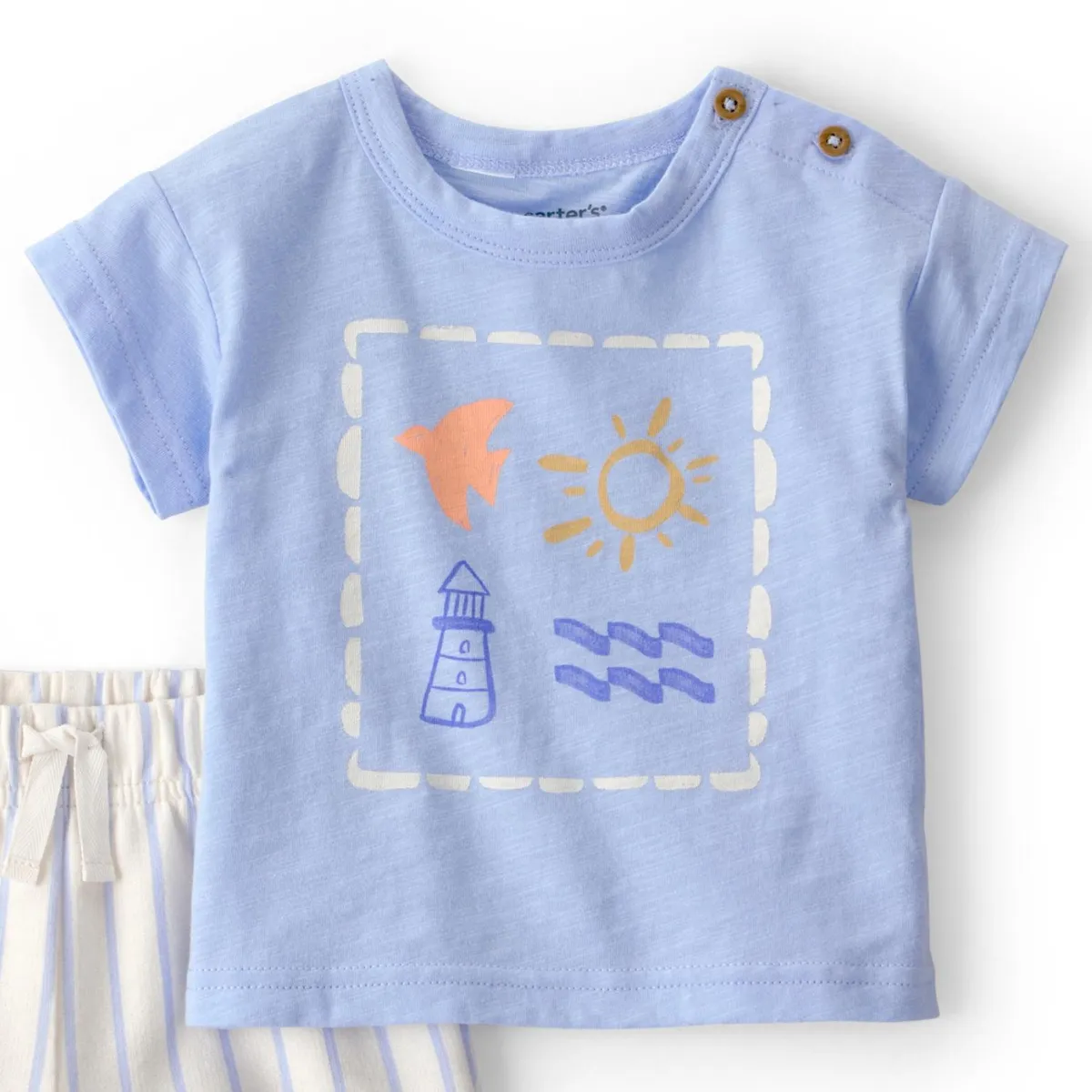 CARTER'S - Conjunto 2 Piezas Polera y Short Bebé Niño Carter´s