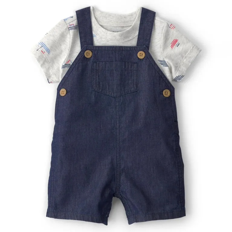 Conjunto 2 Piezas Polera y Jardinera Bebé Niño