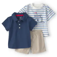 CARTER'S - Conjunto 3 piezas Short y 2 Poleras Bebé Niño Carter´s