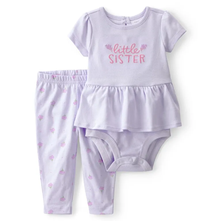 Conjunto 2 Piezas Body y Pantalón Bebé Niña