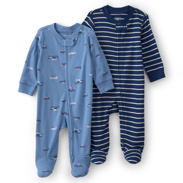 Pack 2 Pijama Algodón Bebé Niño Rn A 9 Meses