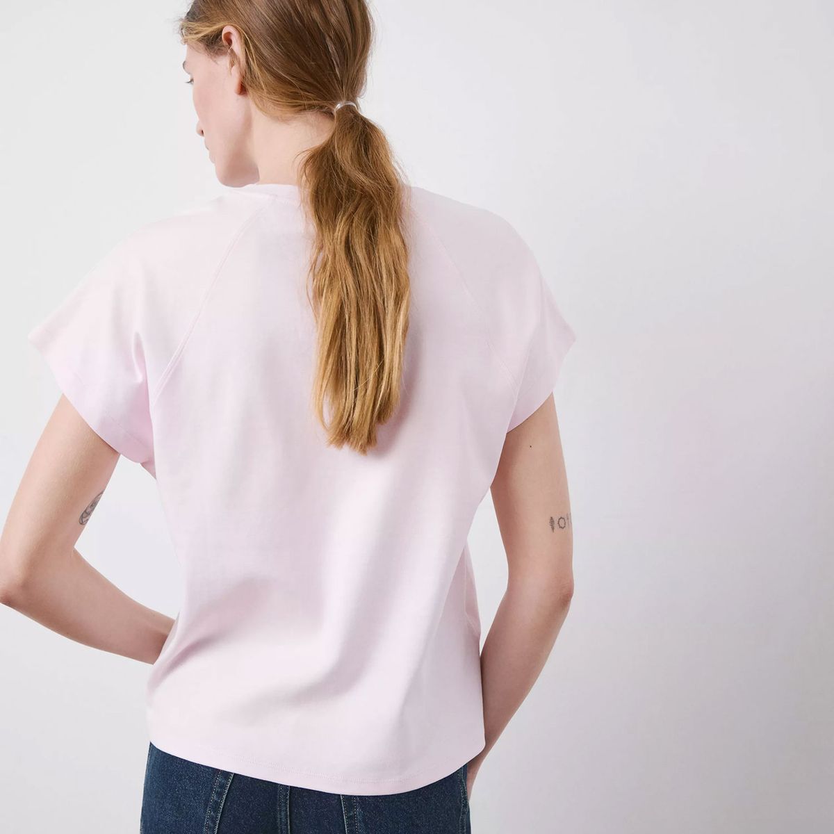 MANGO - Polera Algodón Manga Corta Mujer Mango