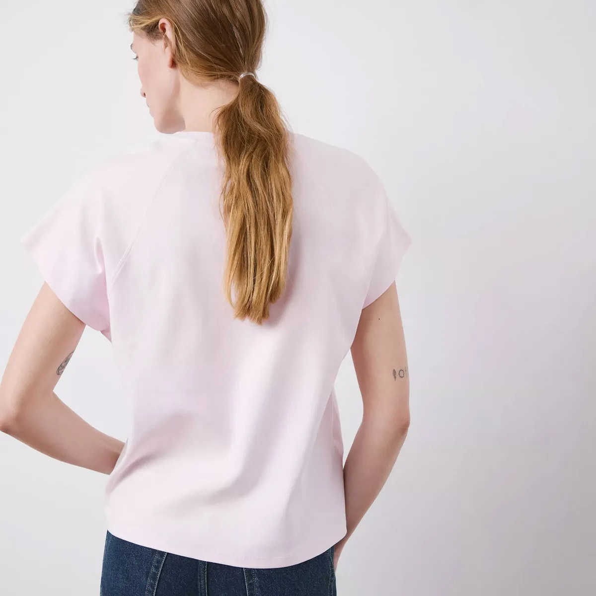 MANGO - Polera Algodón Manga Corta Mujer Mango