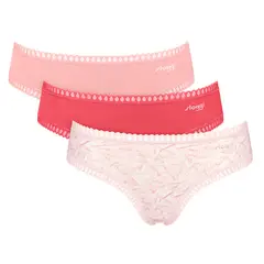 SLOGGI - Pack 3 Calzones Hipster Go Crush Mujer