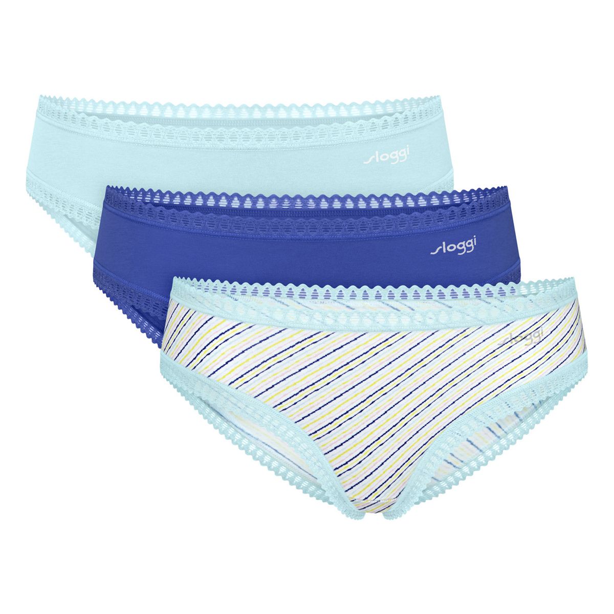 SLOGGI - Pack 3 Calzones Hipster Go Crush Mujer Sloggi