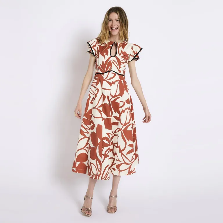Vestido Estampado 100% Algodón Mujer