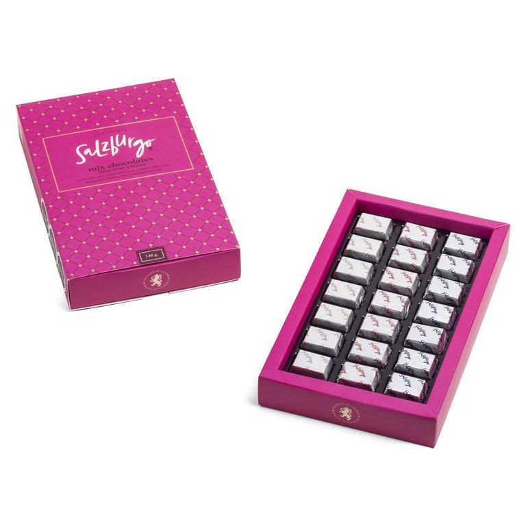 SALZBURGO Caja Chocolates Macizos Mix Rosada 148 G Salzburgo