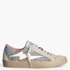CORINA - Zapatilla Urbana Mujer Gris Glitter Rayo