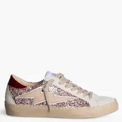 CORINA - Zapatilla Urbana Mujer Rosado Glitter Rayo