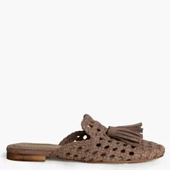 CORINA - Zapato Destalondo Trenzado Mujer Taupe