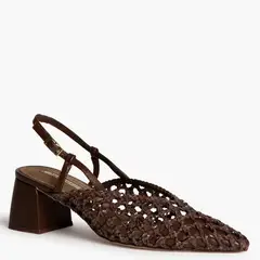 CORINA - Zapato Tacón Trenzado Mujer Café