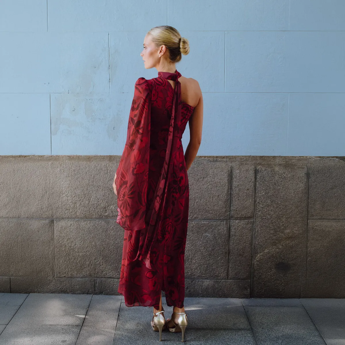 MATELIER - Vestido Una Manga Estampado Mujer Matelier
