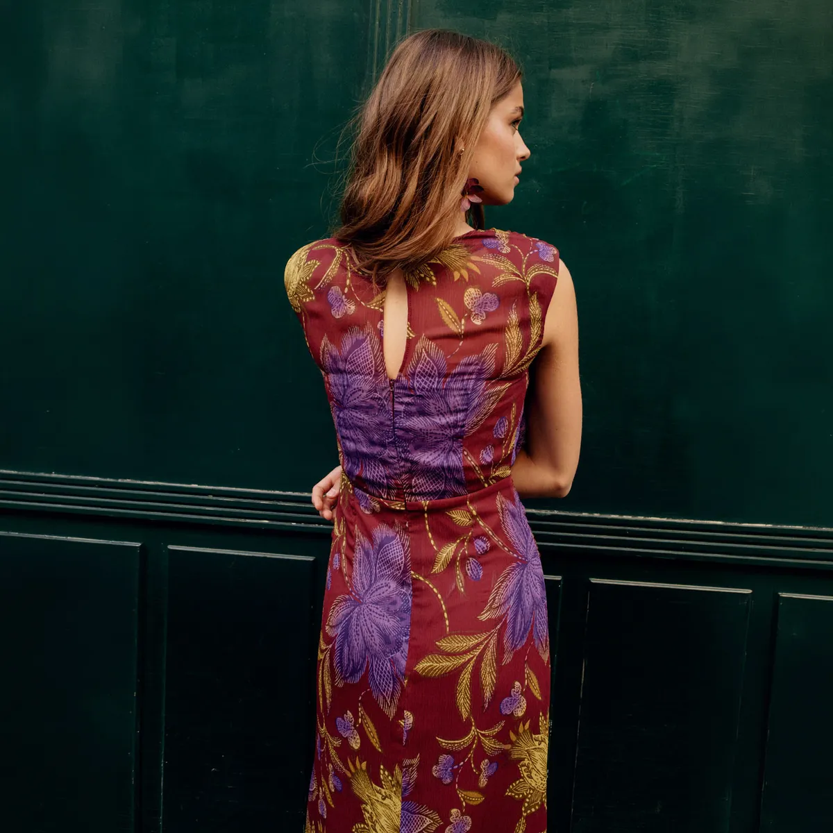 MATELIER - Vestido Cintura Drapeada Estampado Mujer Matelier