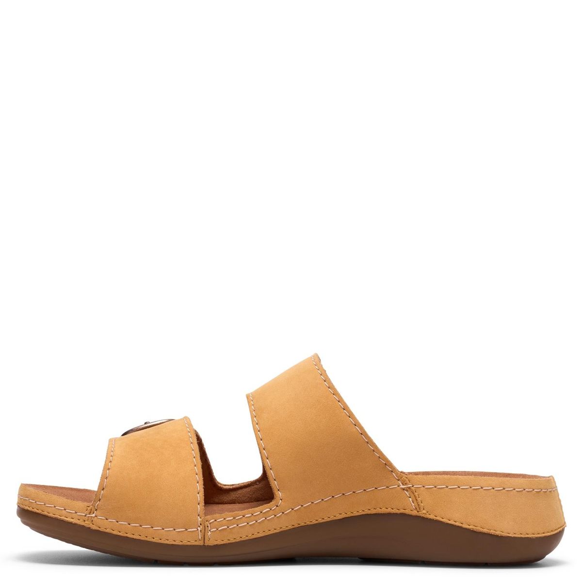 CLARKS - Sandalia Mujer Cuero Naranjo Clarks