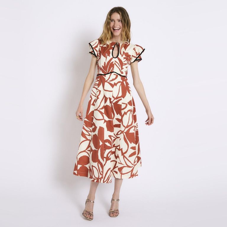 Vestido Estampado 100% Algodón Mujer