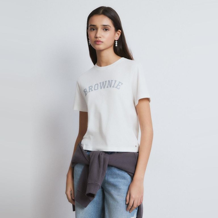 Camiseta Texto Glitter