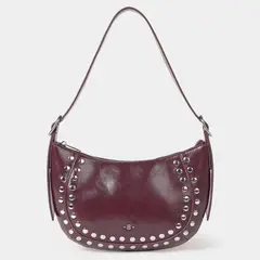 BROWNIE - Cartera Media Luna Tachas Mujer