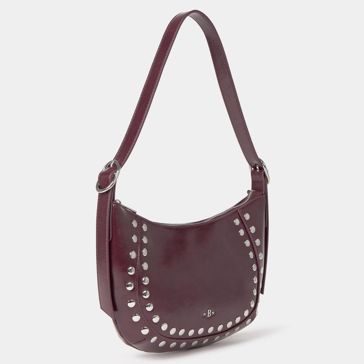 BROWNIE - Cartera Media Luna Tachas Mujer Brownie