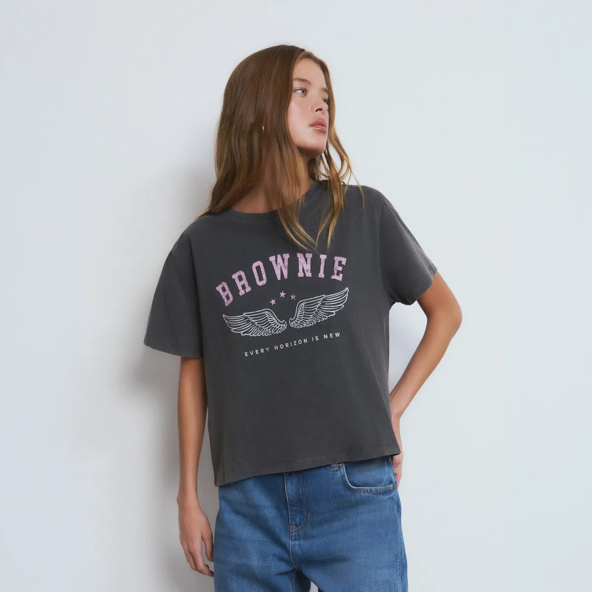 BROWNIE - Polera Logo Alas Mujer Brownie