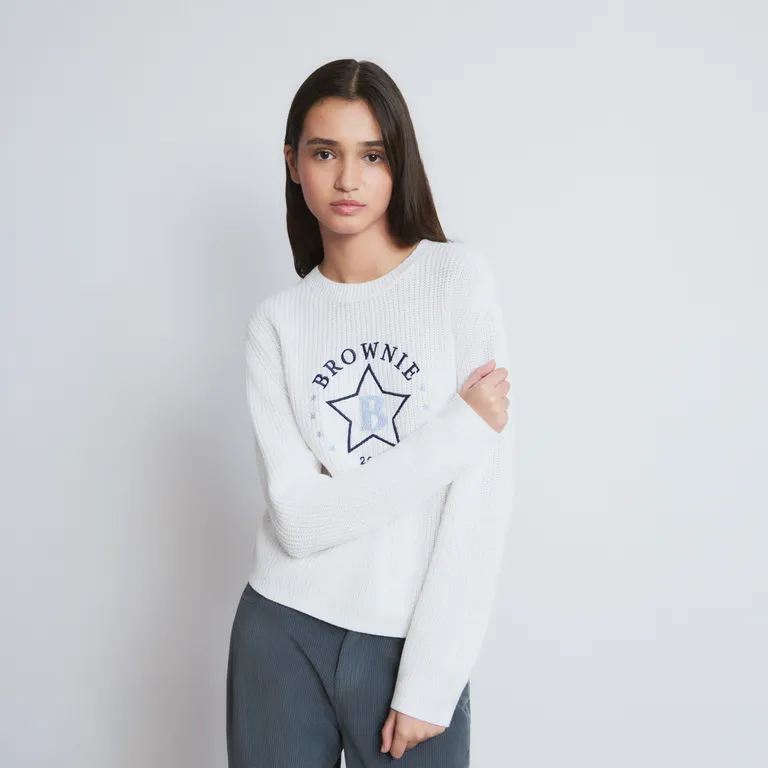 Sweater Bordado Con Estrella Mujer