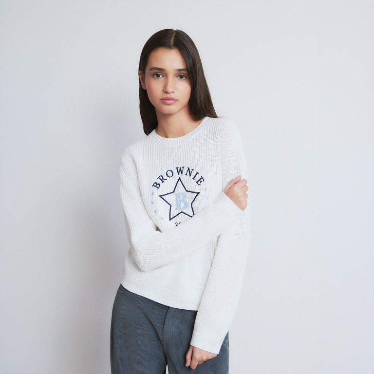 Sweater Bordado Con Estrella Mujer