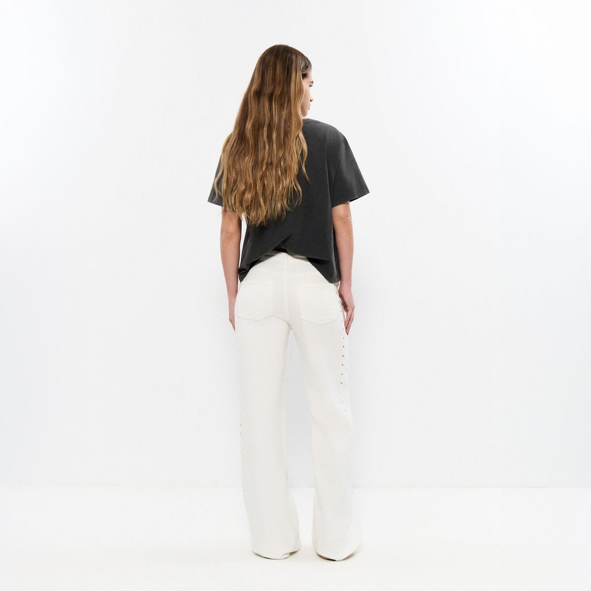 BROWNIE - Pantalón Lateral Tachas 100% Algodón Mujer Brownie