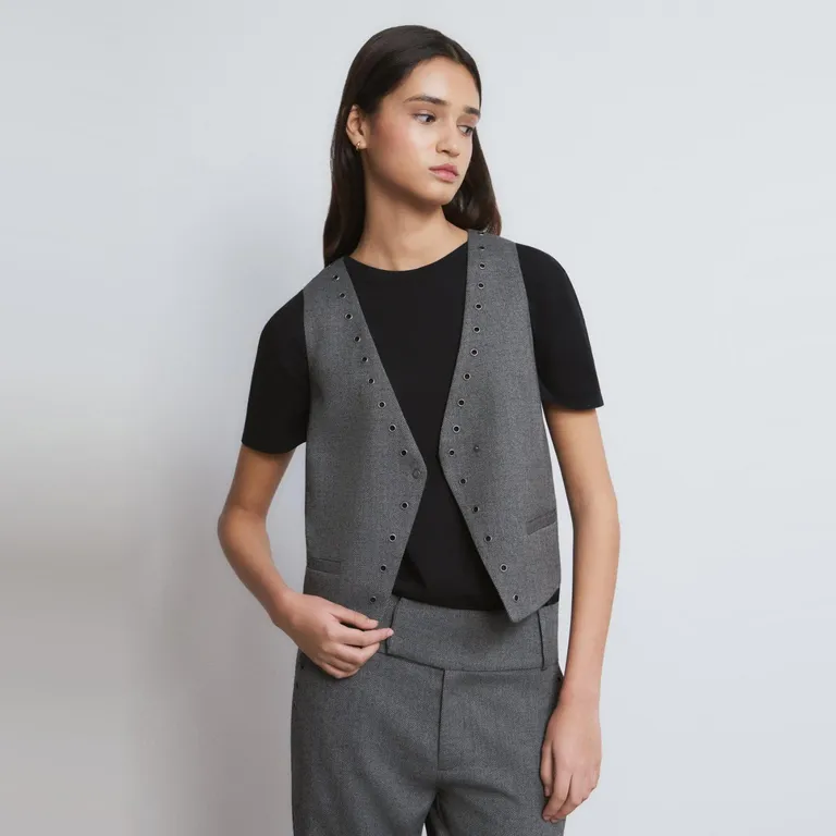 Vest Cruzado Eyelets Mujer