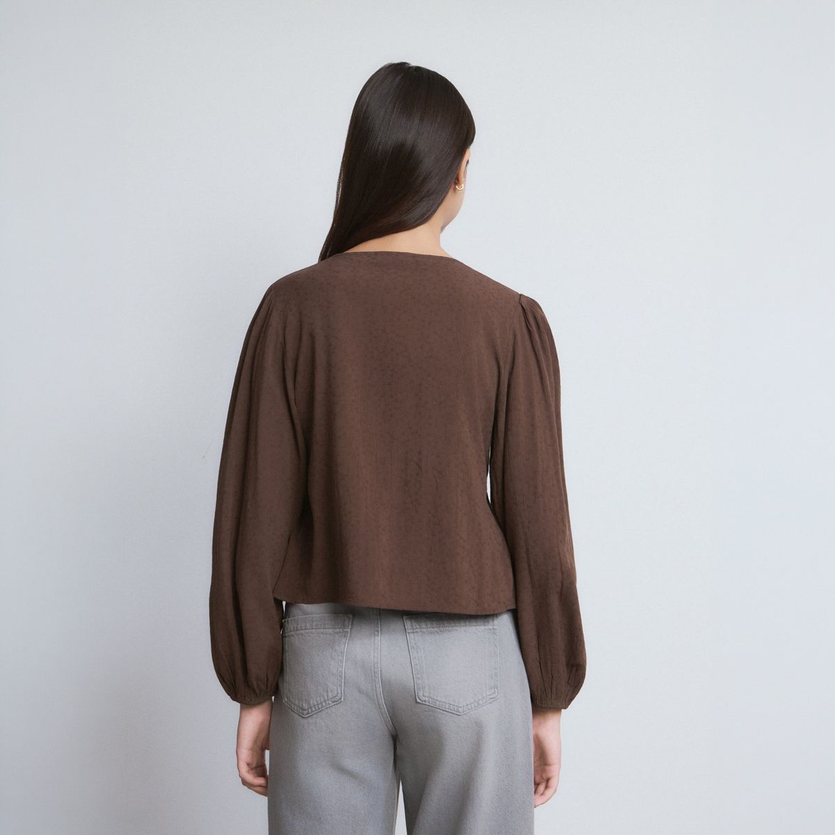 BROWNIE - Blusa Escote Smock Mujer Brownie