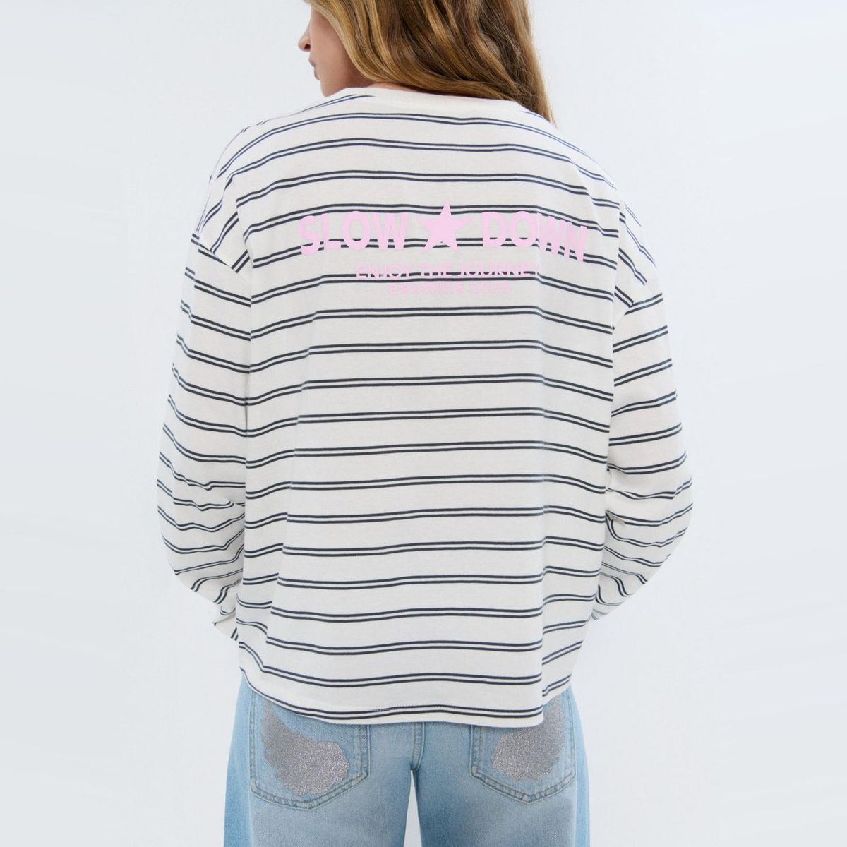 BROWNIE - Polera Rayas Rosa Mujer Brownie