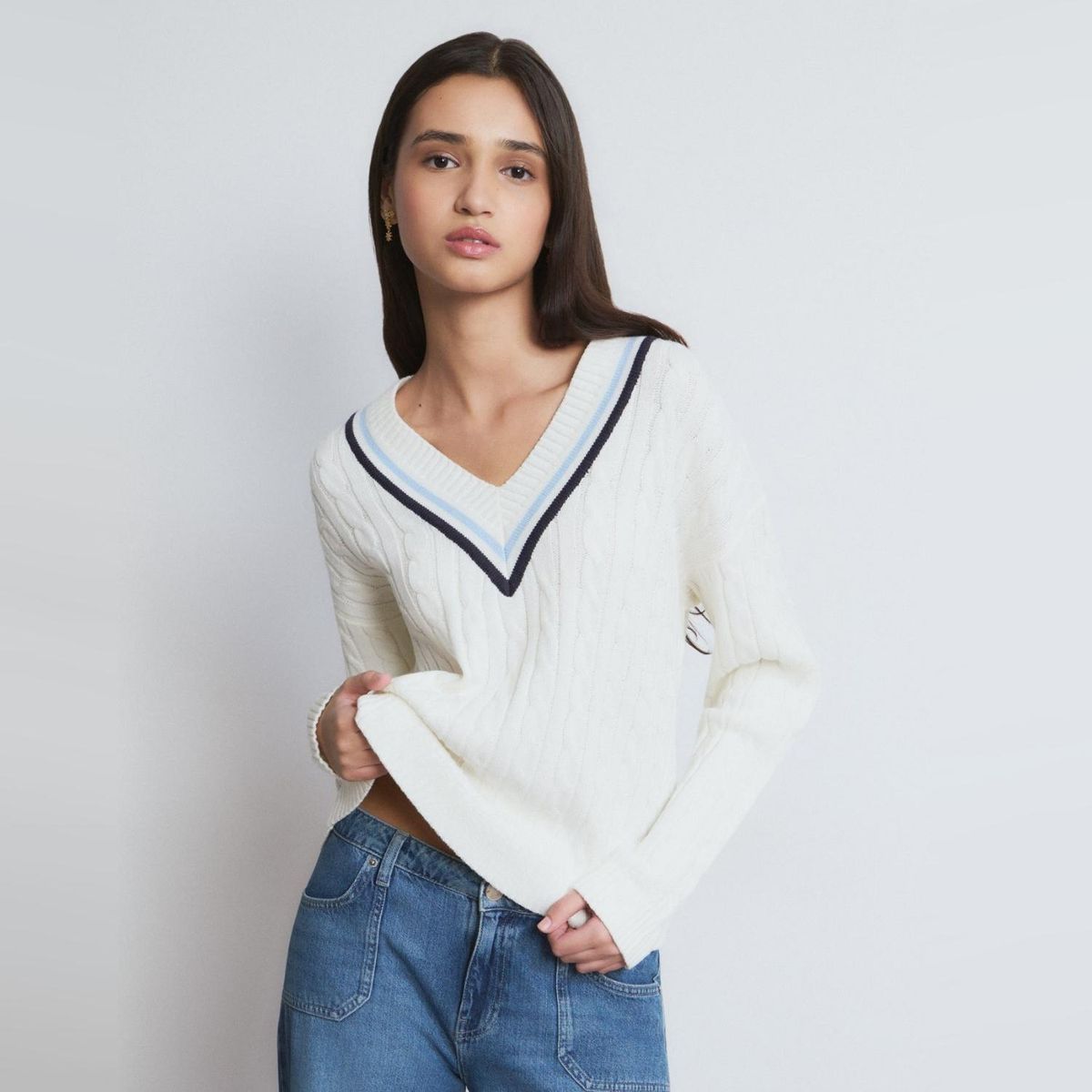 BROWNIE - Sweater Cuello Trenzas Mujer Brownie