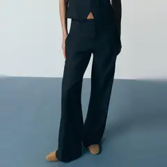BROWNIE - Pantalón Cintura Ancha Rayas Mujer