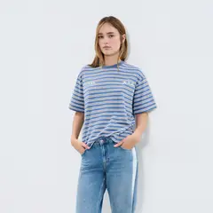 BROWNIE - Polera Raya Tejida Con Estampado Mujer