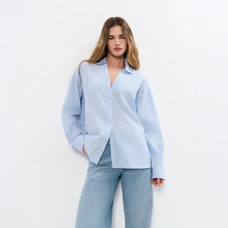 Camisa Rayas 100% Algodón Mujer