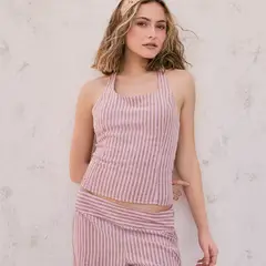 BROWNIE - Top Halter Rayas Mujer