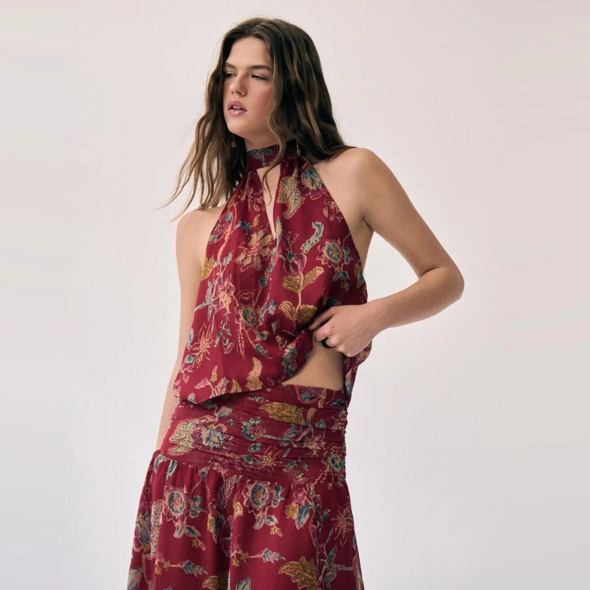 BROWNIE - Top Chocker Estampado Mujer Brownie