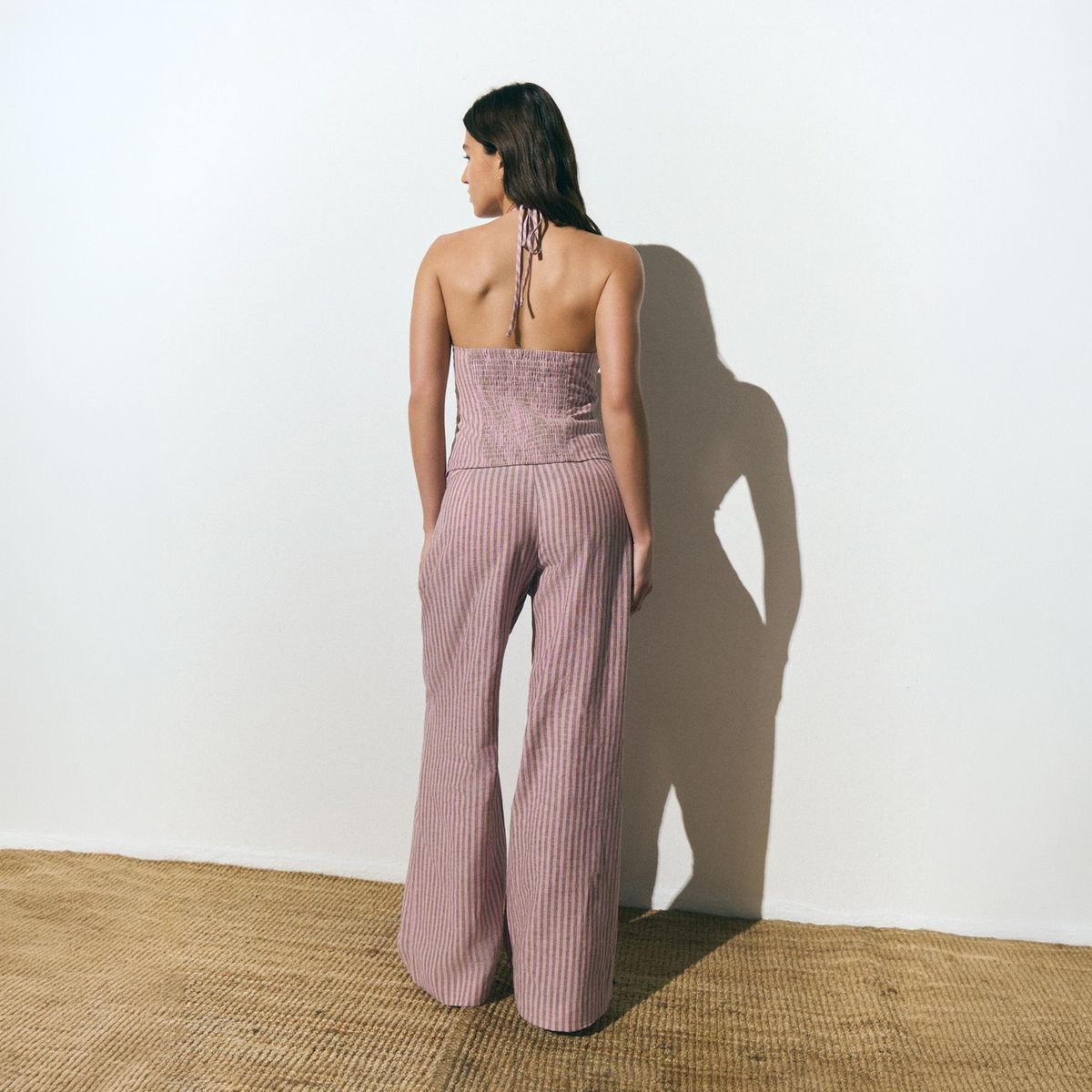 BROWNIE - Pantalón Rayas Cintura Ancha Mujer Brownie